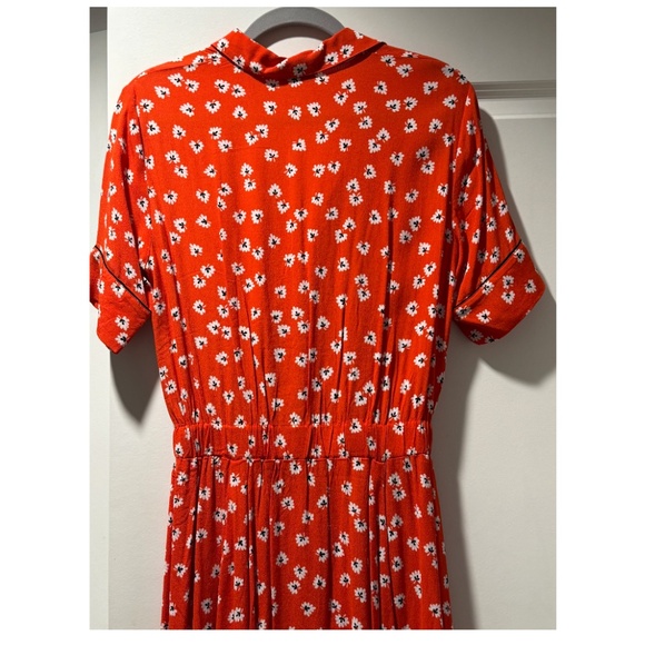 Ganni Red and Floral Collared Dress XS (US 2) NWOT - Picture 8 of 15